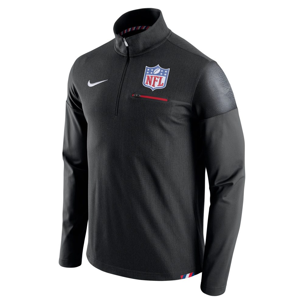 Men\'s NFL Nike Black Draft Half-Zip Jacket cheap New York Jets jerseys